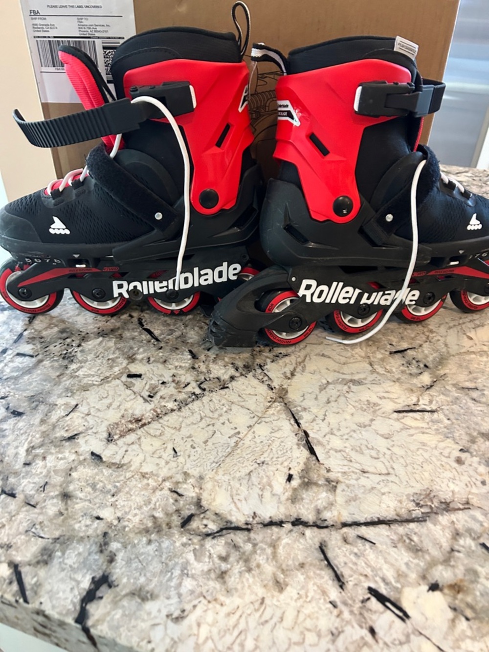 Rollerblade Kids Adjustable Inline Skates - Black & Red